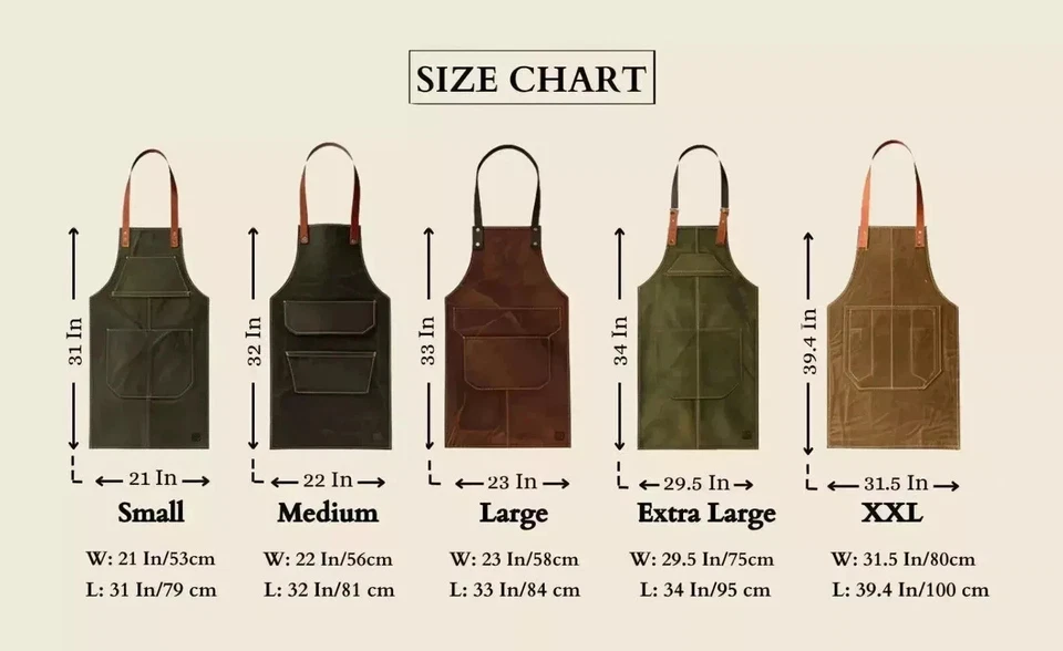 Handmade Crazy Horse Leather Apron - Image 2