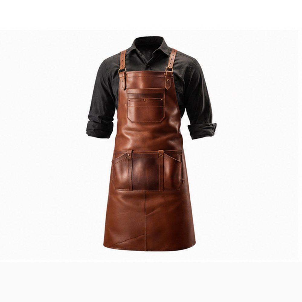 Handmade Crazy Horse Leather Apron - Image 4
